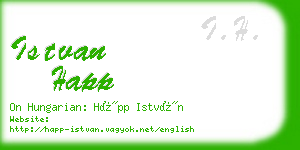 istvan happ business card